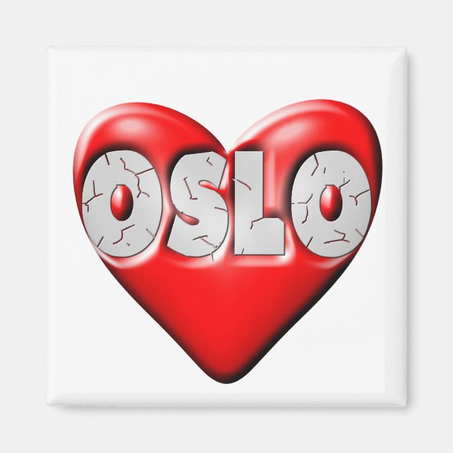 Aimant I Love Oslo Norvège (Devant)