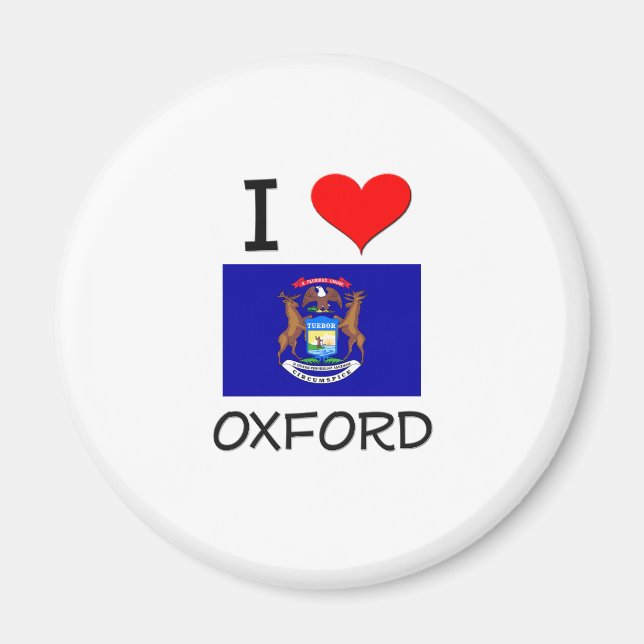 Aimant I Love Oxford Michigan (Devant)