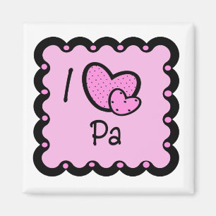 Aimant I Love Pa Cute T-Shirt
