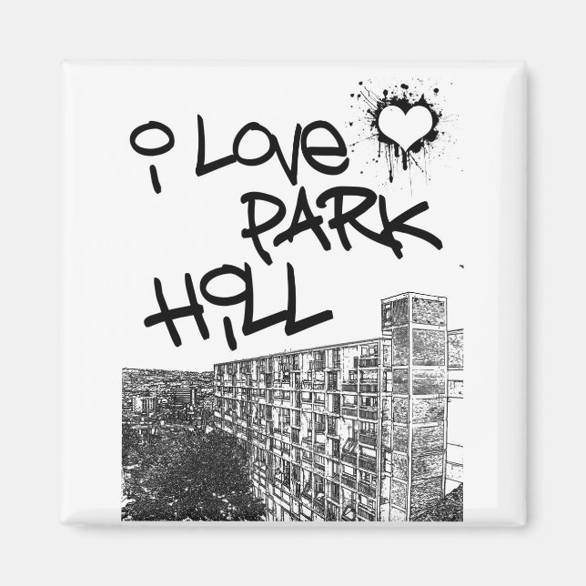 Aimant I Love Park Hill (Devant)
