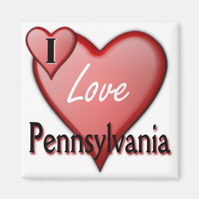 Aimant I Love Pennsylvania (Devant)