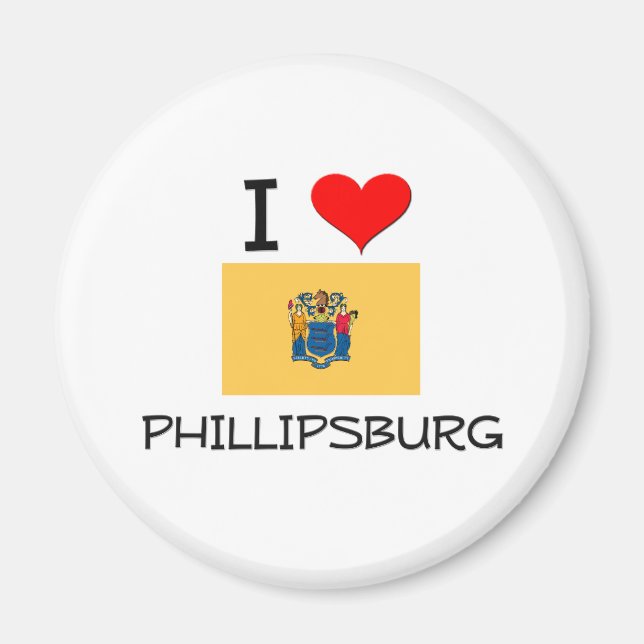 Aimant I Love Phillipsburg New Jersey (Devant)