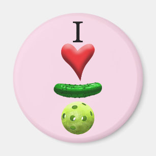 Aimant I Love Pickleball - Pink-