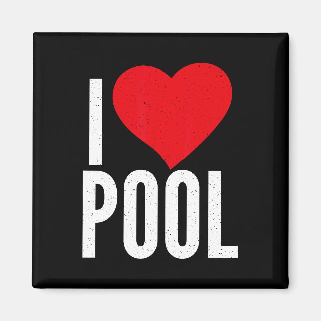 Aimant I Love Pool Billiards (Devant)