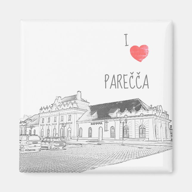 Aimant I Love Porechye Belarus Architecture Gare (Devant)