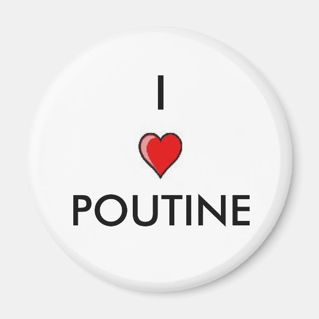 Aimant I Love Poutine (Devant)