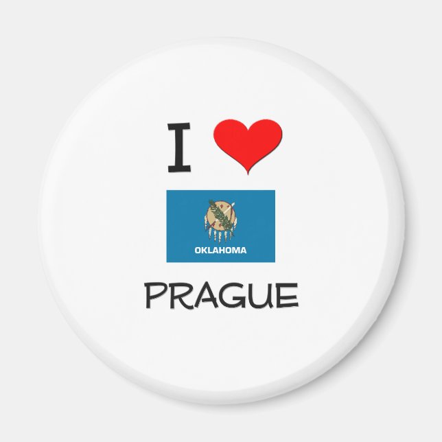 Aimant I Love Prague Oklahoma (Devant)