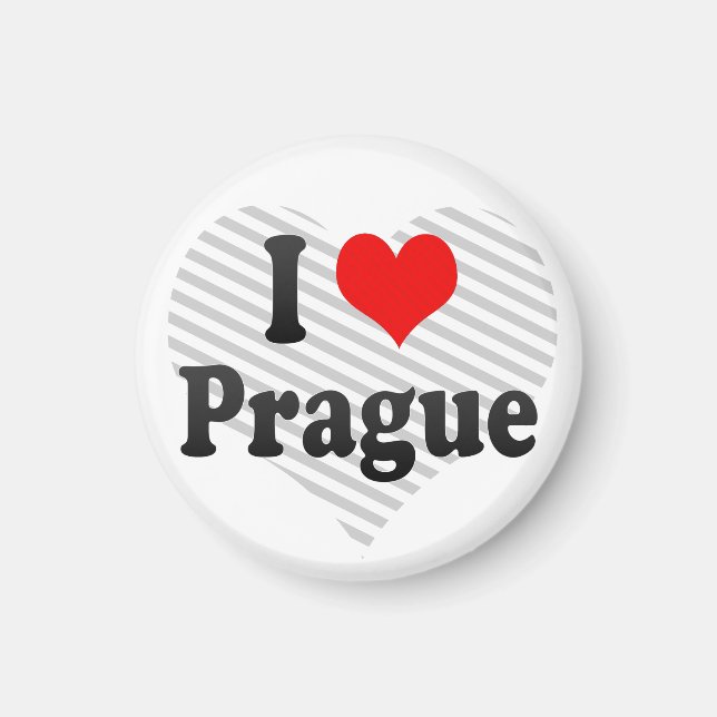 Aimant I Love Prague, République Tchèque (Devant)
