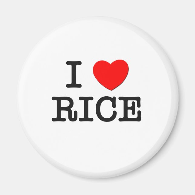 Aimant I Love RICE ( nourriture ) (Devant)
