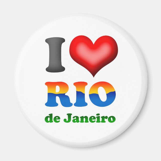 Aimant I Love Rio de Janeiro, Brésil La merveilleuse vill (Devant)