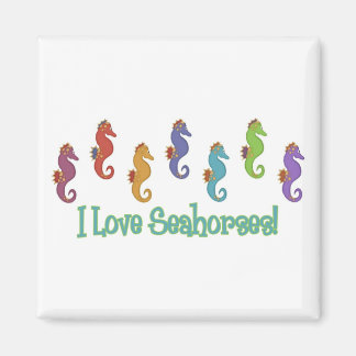 Aimant I Love Seahorses (Tee - shirt Léger Seulement)