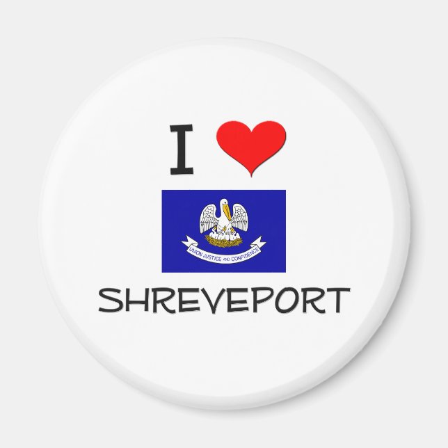 Aimant I Love SHREVEPORT Louisiane (Devant)