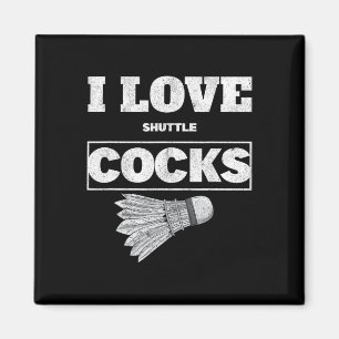 Aimant I Love Shuttles S Birdie Badminton