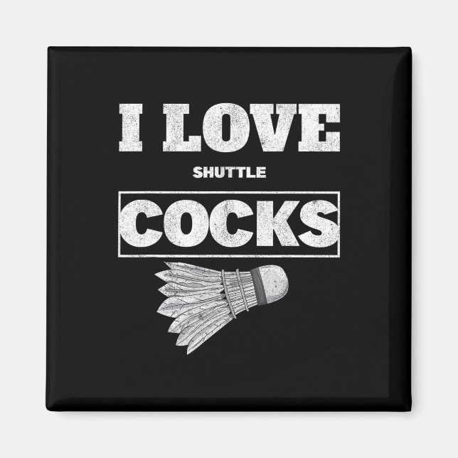 Aimant I Love Shuttles S Birdie Badminton (Devant)