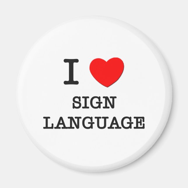 Aimant I Love Sign Language (Devant)