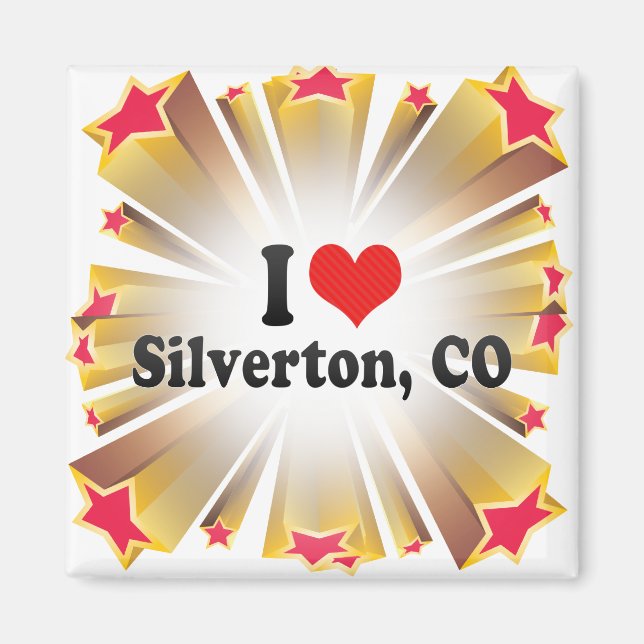 Aimant I Love Silverton, CO (Devant)