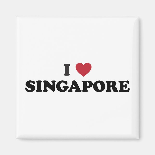 Aimant I Love Singapore (Devant)