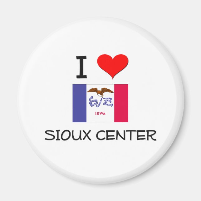 Aimant I Love SIOUX CENTRE Iowa (Devant)
