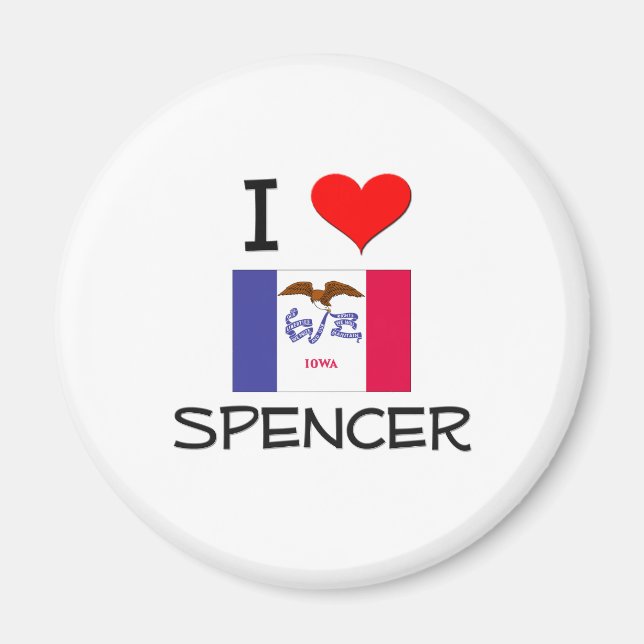 Aimant I Love SPENCER Iowa (Devant)