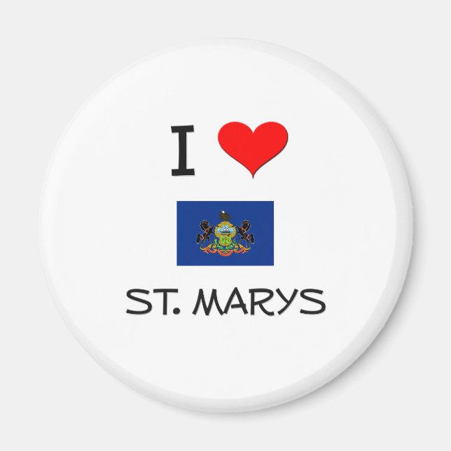 Aimant I Love St. Marys Pennsylvania (Devant)