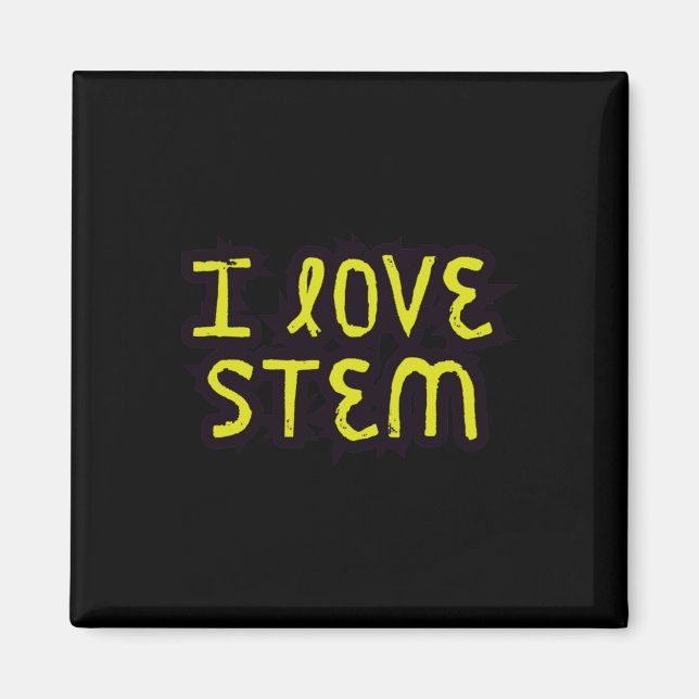 Aimant I Love Stem - Science (Devant)