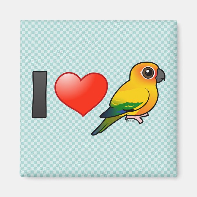 Aimant I Love Sun Conures (Devant)