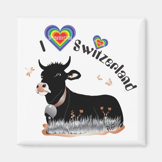 Aimant I love Switzerland (Devant)
