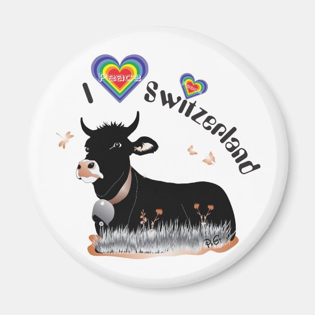 Aimant I love Switzerland (Devant)