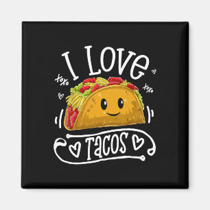 Aimant I Love Tacos T Shirt Cinco De Mayo Femmes Hommes E