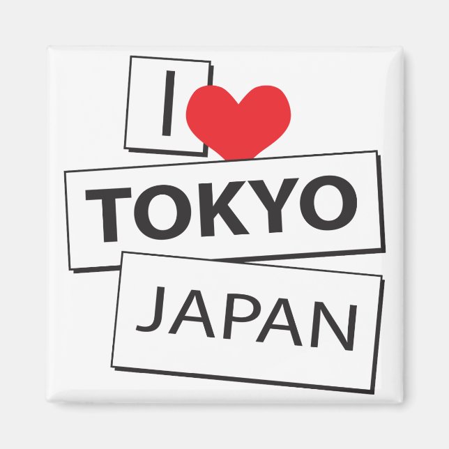 Aimant I Love Tokyo Japon (Devant)