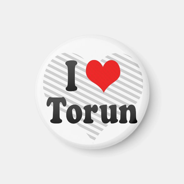 Aimant I Love Torun, Pologne (Devant)