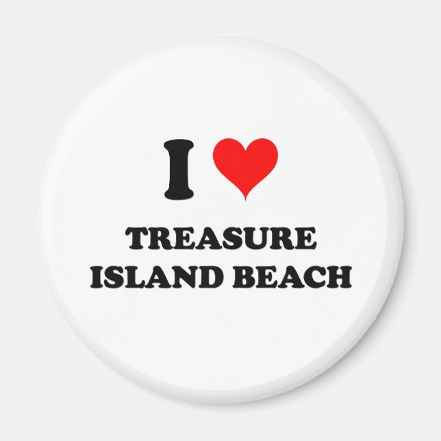 Aimant I Love Treasure Island Beach Floride (Devant)