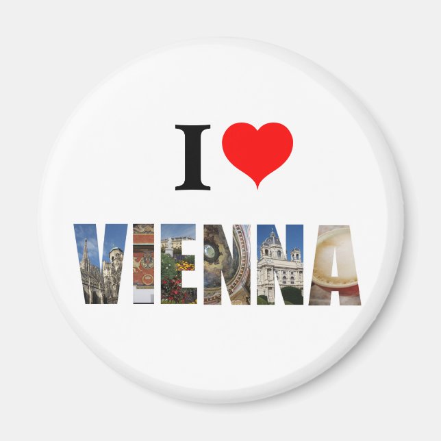 Aimant I Love Vienna Autriche (Devant)