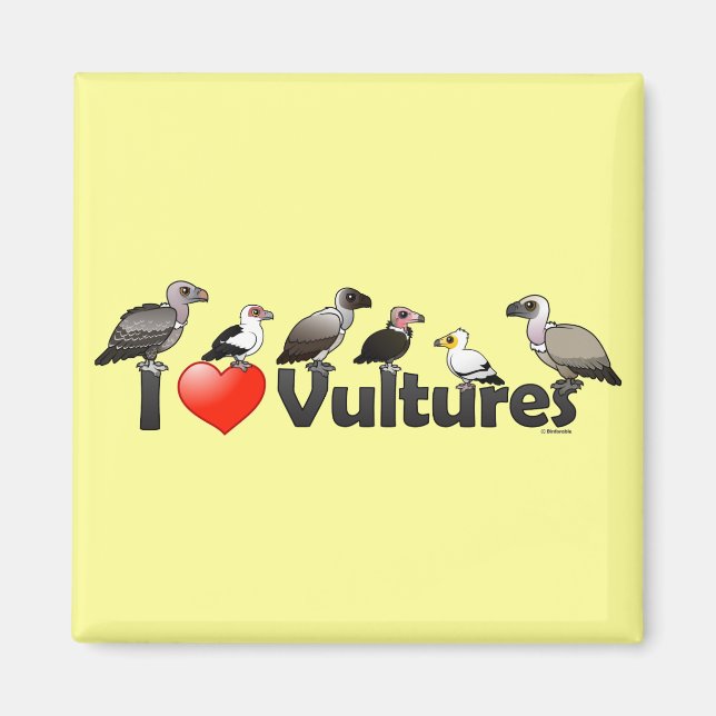 Aimant I Love Vultures (Afrique) (Devant)