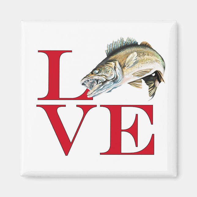 Aimant I Love Walleye (Devant)