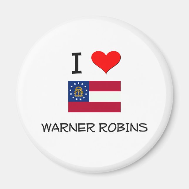 Aimant I Love WARNER ROBINS Géorgie (Devant)