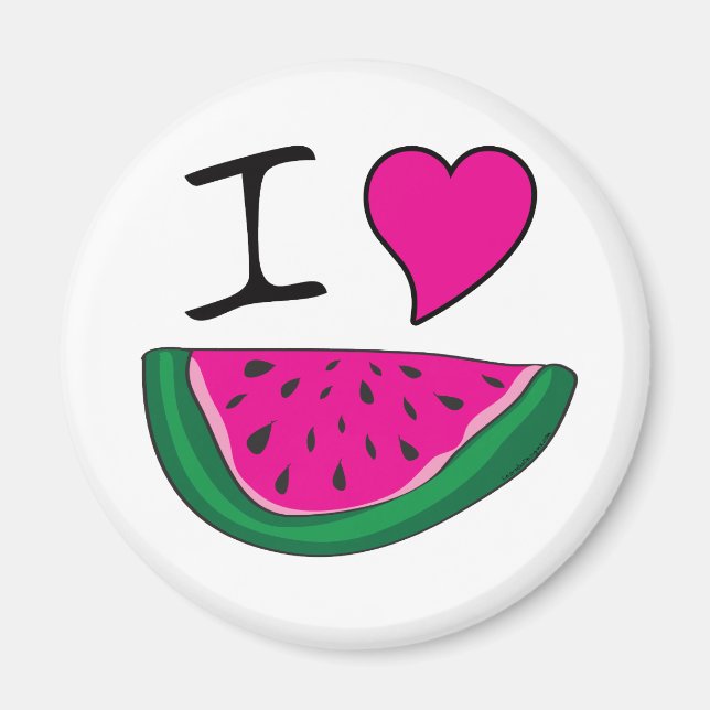 Aimant I Love Watermelon (Devant)