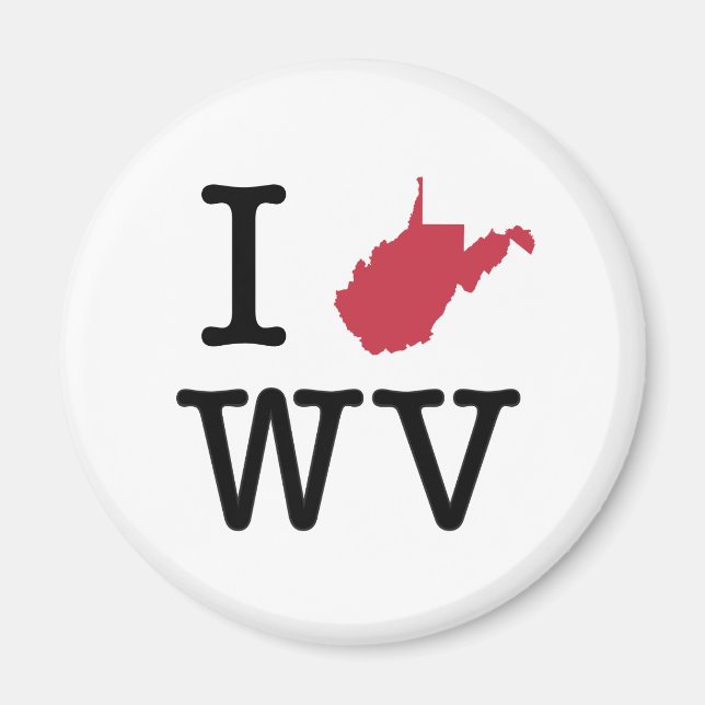 Aimant I Love West Virginia (Devant)