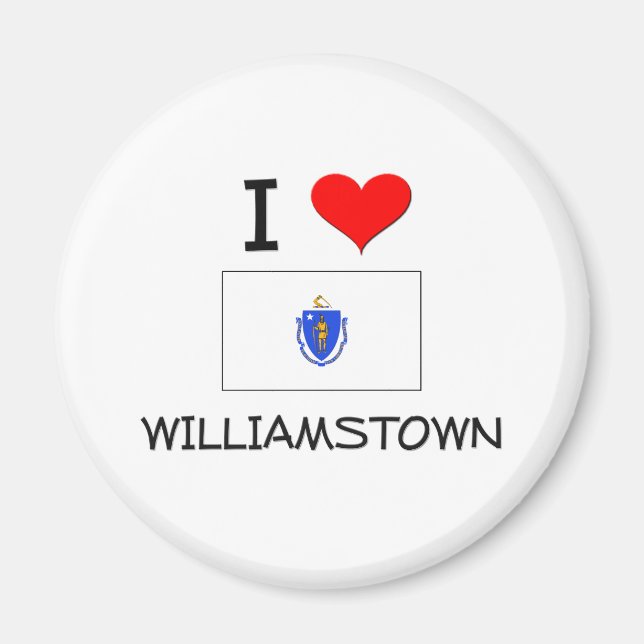 Aimant I Love Williamstown Massachusetts (Devant)