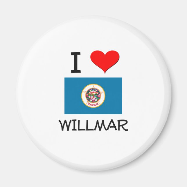 Aimant I Love Willmar Minnesota (Devant)