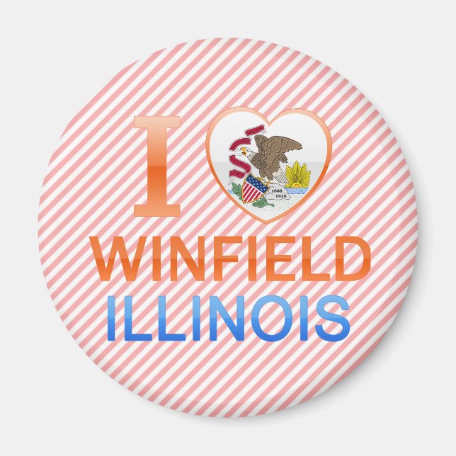 Aimant I Love Winfield, IL (Devant)