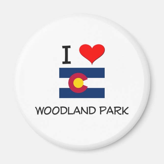 Aimant I Love WOODLAND PARK Colorado (Devant)