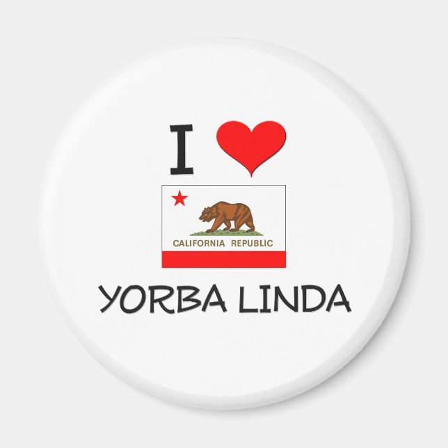 Aimant I Love YORBA LINDA California (Devant)