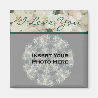 Aimant I Love You Blossoms Photo personnalisée
