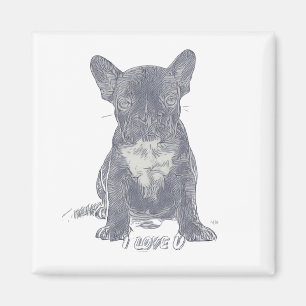 Aimant I Love YOU - French Bulldog