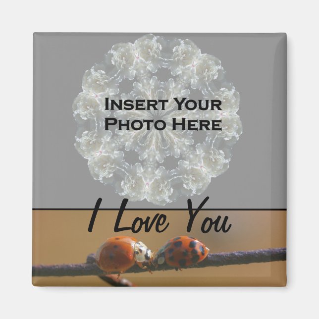 Aimant I Love You Ladybugs Photo (Devant)