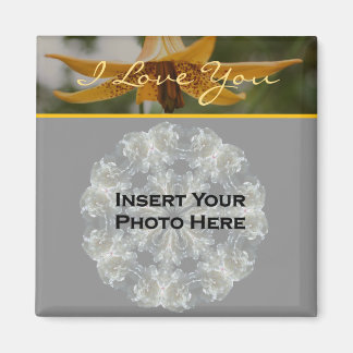 Aimant I Love You Lily Flower Photo personnalisée
