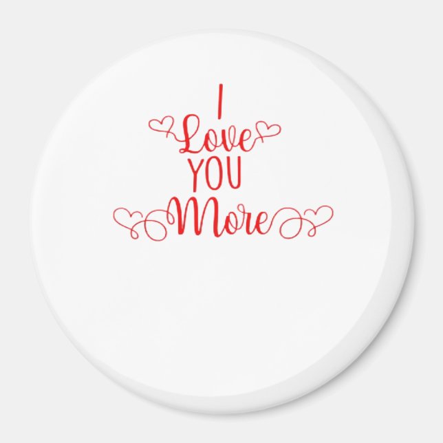 Aimant I Love You More Minimal Romantic Style  (Devant)