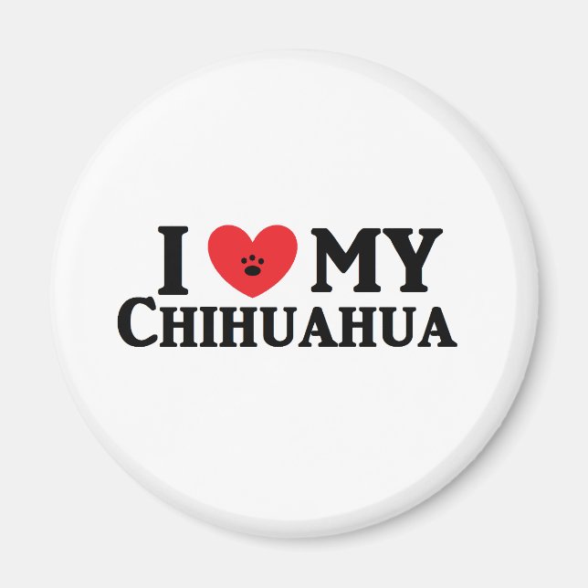 Aimant I ♥ My Chihuahua (Devant)