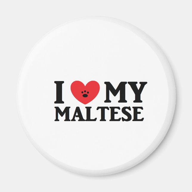 Aimant I ♥ My Maltese (Devant)